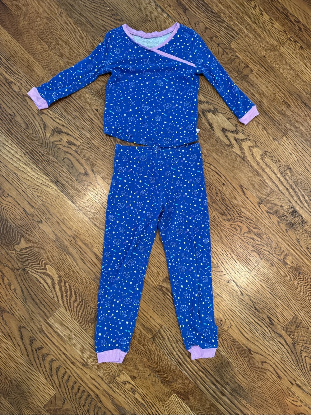 American Girl Blue Star & Constellation Pajama Set with Pink Trim